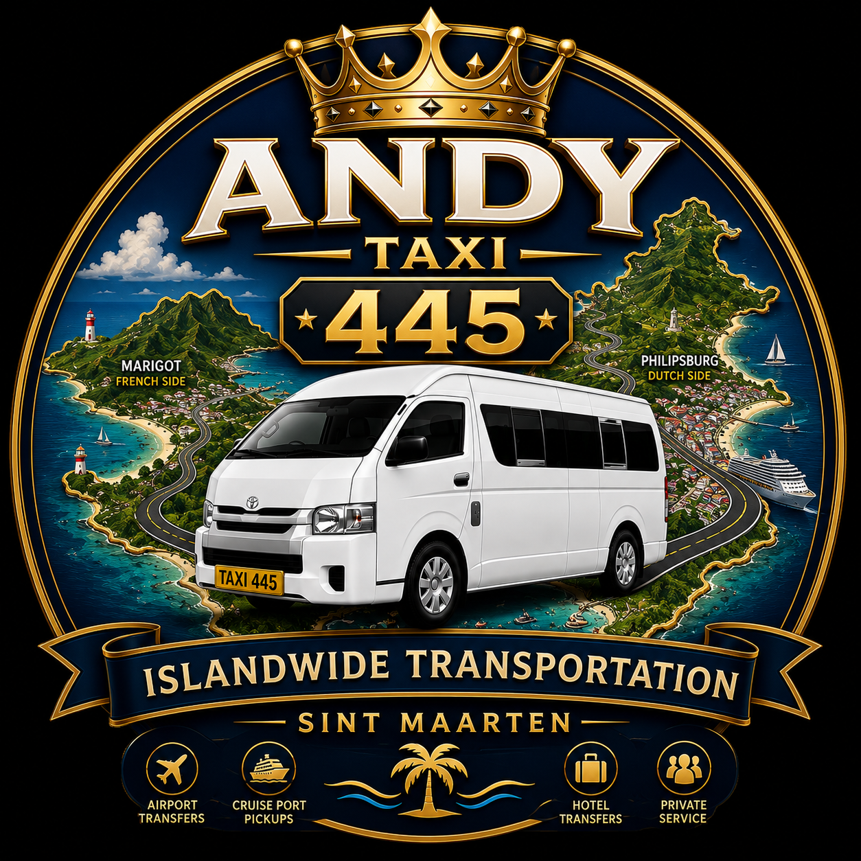 Andy Taxi 445 logo
