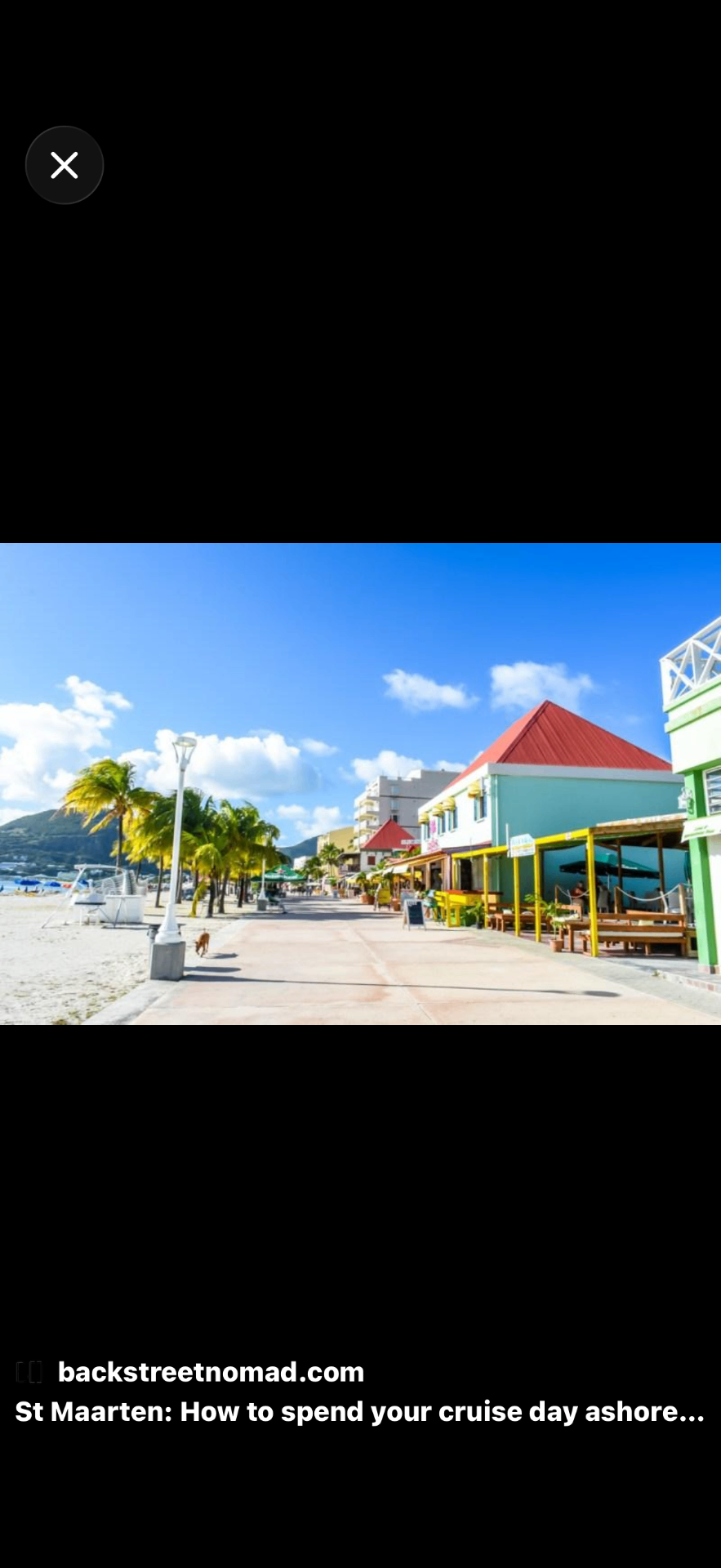Philipsburg cruise port at golden hour